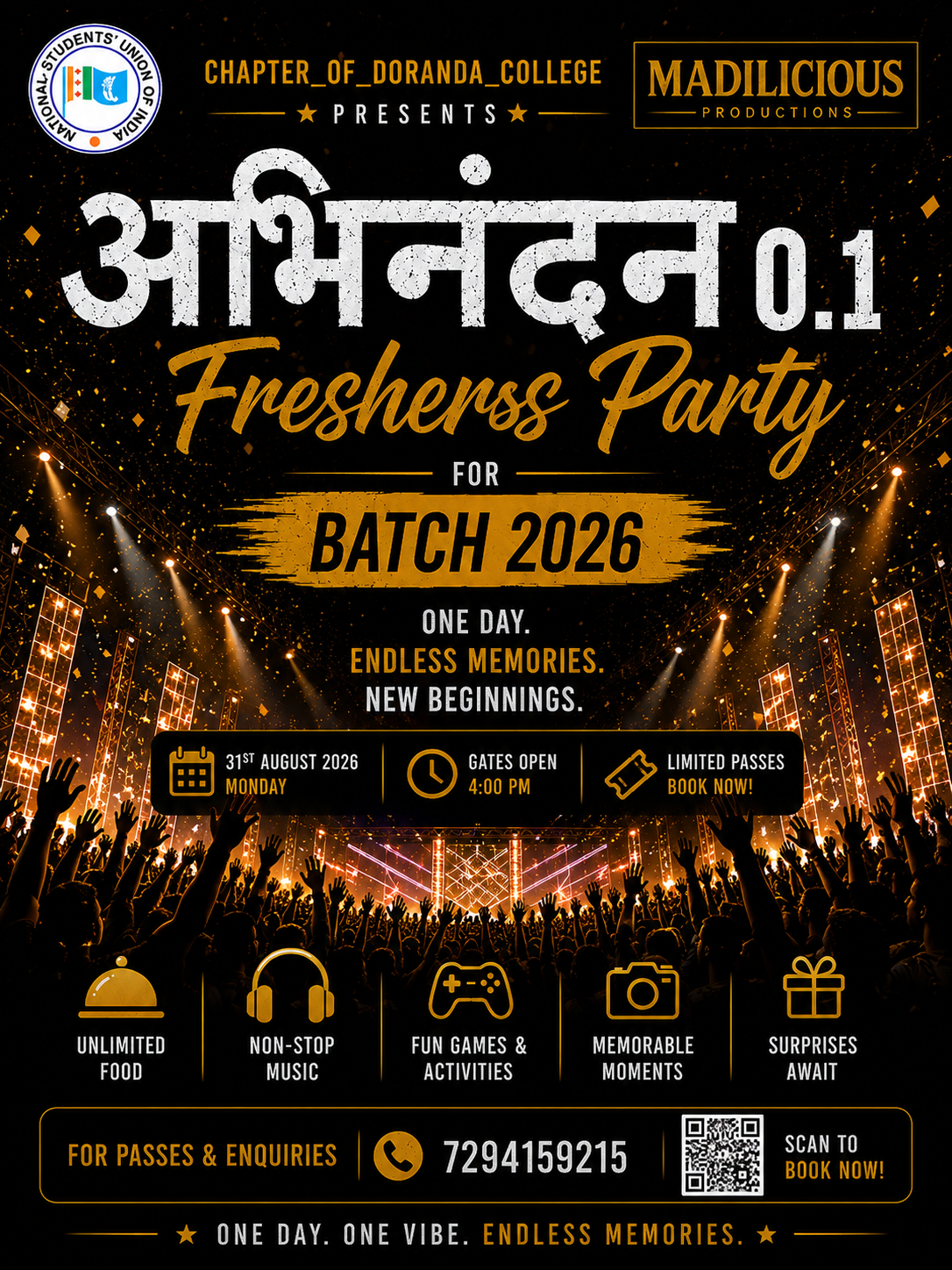 Abhinandan 0.1 — Freshers Party (Batch 2026)